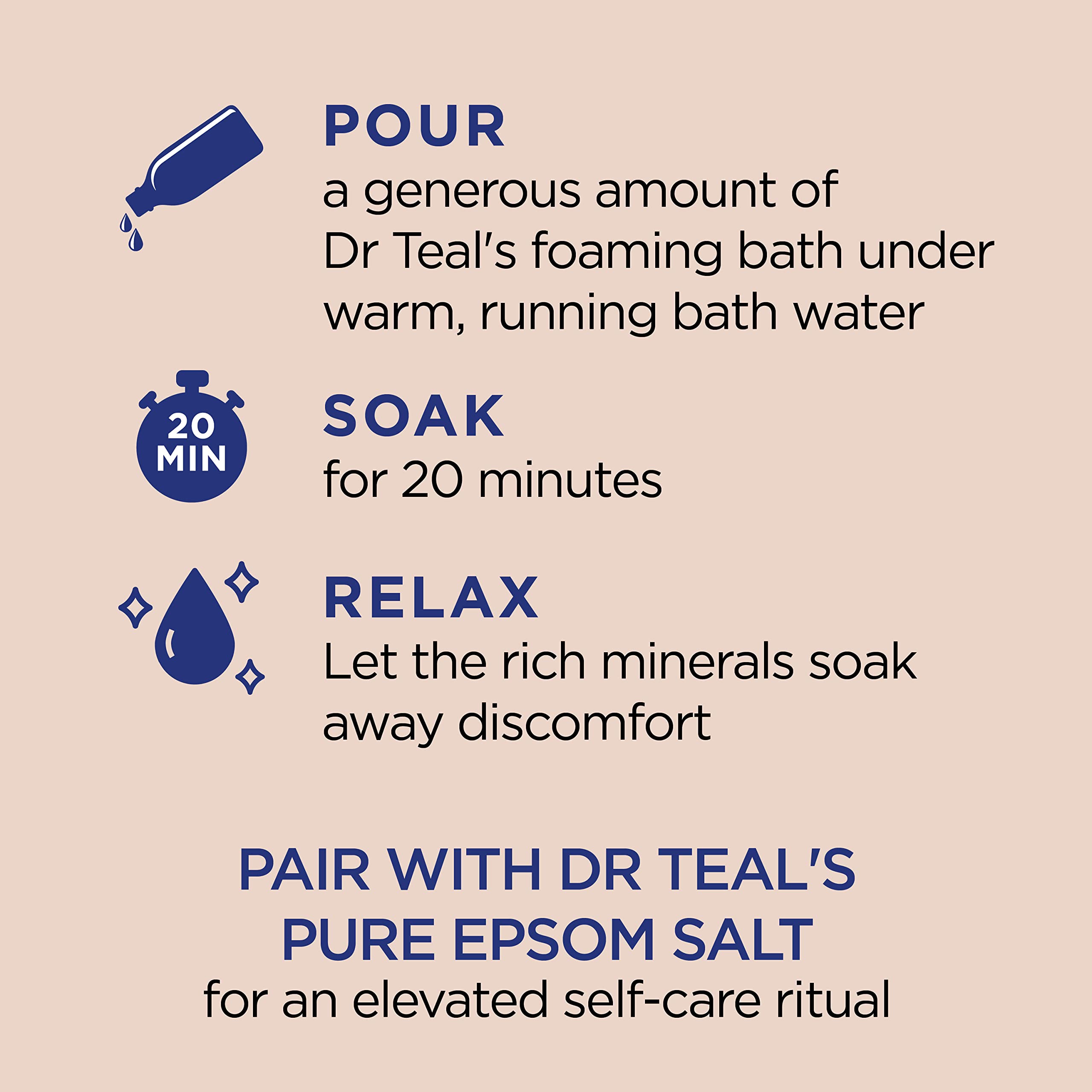 Dr Teal'S Foaming Bath With Pure Epsom Salt, Shea Butter & Almond, 34 Fl Oz (Pack Of 4) (Packaging May Vary)